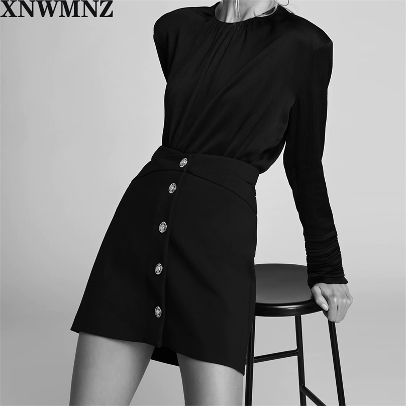 women limited edition cut-out mini skort High-waist skirt Cut-out details on the sides metal buttons Female chic 210520, Black
women limited edition cut-out mini skort High-waist skirt Cut-out details on the sides metal buttons Female chic 210520, Black