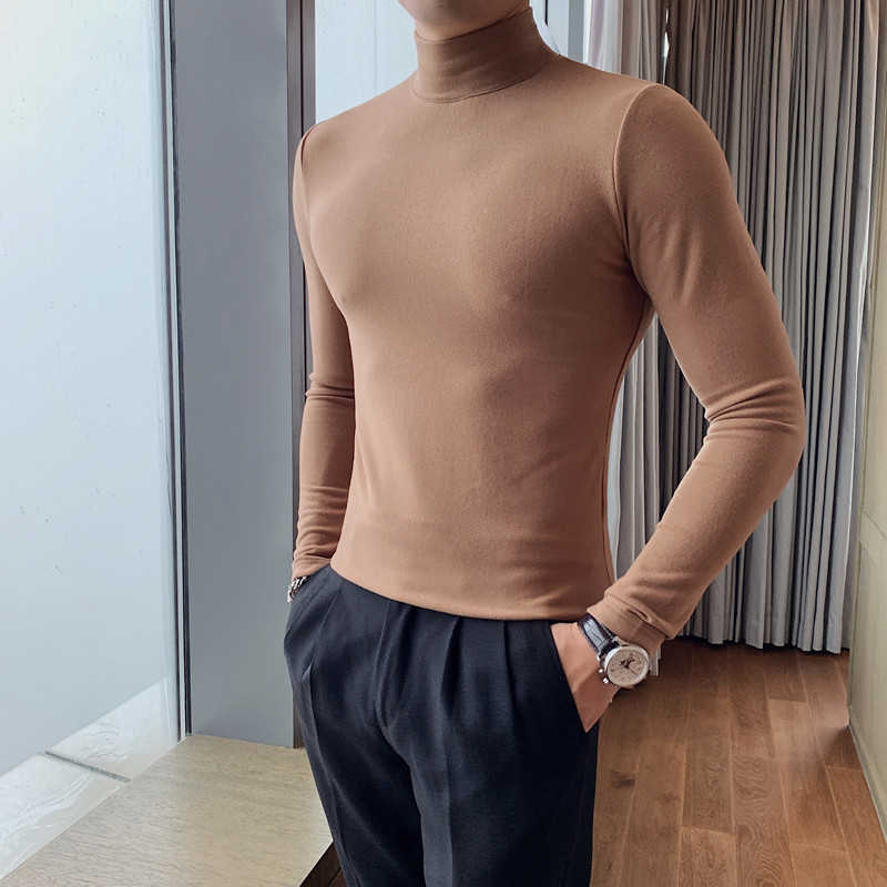 Autumn Winter Men's Turtleneck Slim Fit Men Long Sleeve T Shirt Streetwear Undershirt Business Casual T-Shirt Social Tee Tops 210527, Army green
Autumn Winter Men's Turtleneck Slim Fit Men Long Sleeve T Shirt Streetwear Undershirt Business Casual T-Shirt Social Tee Tops 210527, Army green