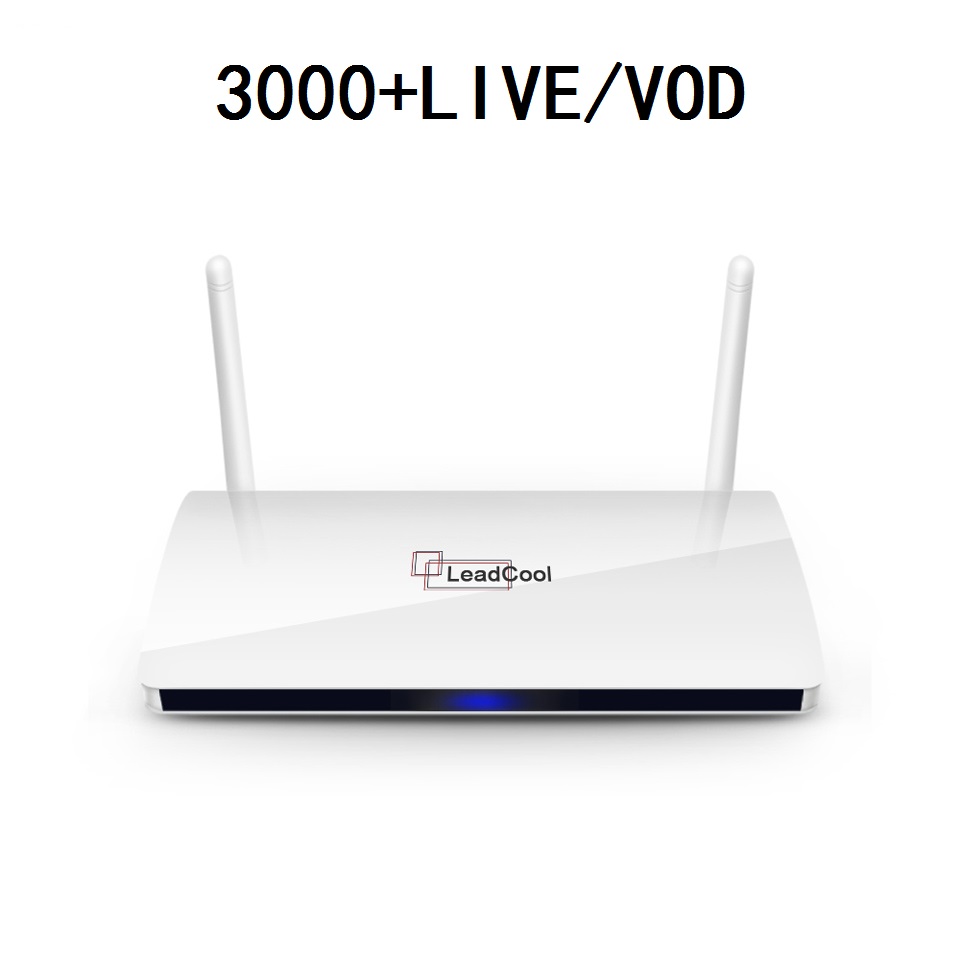 12 mois d'abonnement code 3000+LIVE/VOD et lecteur multimédia Android Set Top Box leadcool (1 + 8 Go) pour l'Europe franco-arabe
12 mois d'abonnement code 3000+LIVE/VOD et lecteur multimédia Android Set Top Box leadcool (1 + 8 Go) pour l'Europe franco-arabe