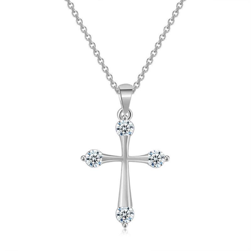 Chains Fashion Cubic Zircon Female Cross Pendants Necklace Jesus Chokers For Women Girls Jewelry, Silver
Chains Fashion Cubic Zircon Female Cross Pendants Necklace Jesus Chokers For Women Girls Jewelry, Silver