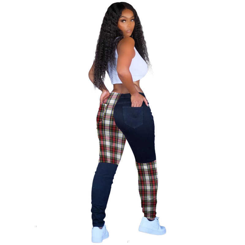 women's pants & capris designer women leggings lattice pattern contrast stitching grid long slim ladies fashion tro ejg4, Black;white
women's pants & capris designer women leggings lattice pattern contrast stitching grid long slim ladies fashion tro ejg4, Black;white
