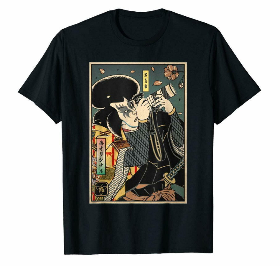 R1 Samurai Cosplays A Photographer Japanese Warrior Funny Black T-shirt S-6XL, White;black
R1 Samurai Cosplays A Photographer Japanese Warrior Funny Black T-shirt S-6XL, White;black