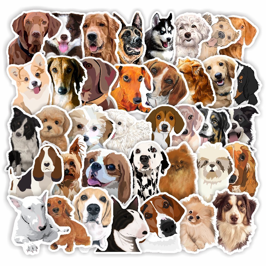 50Pcs Cute Pet Dog Stickers Non-random Car Bike Luggage Sticker Laptop Skateboard Motor Water Bottle Snowboard wall Decal Kids Gifts, Multi-color
50Pcs Cute Pet Dog Stickers Non-random Car Bike Luggage Sticker Laptop Skateboard Motor Water Bottle Snowboard wall Decal Kids Gifts, Multi-color