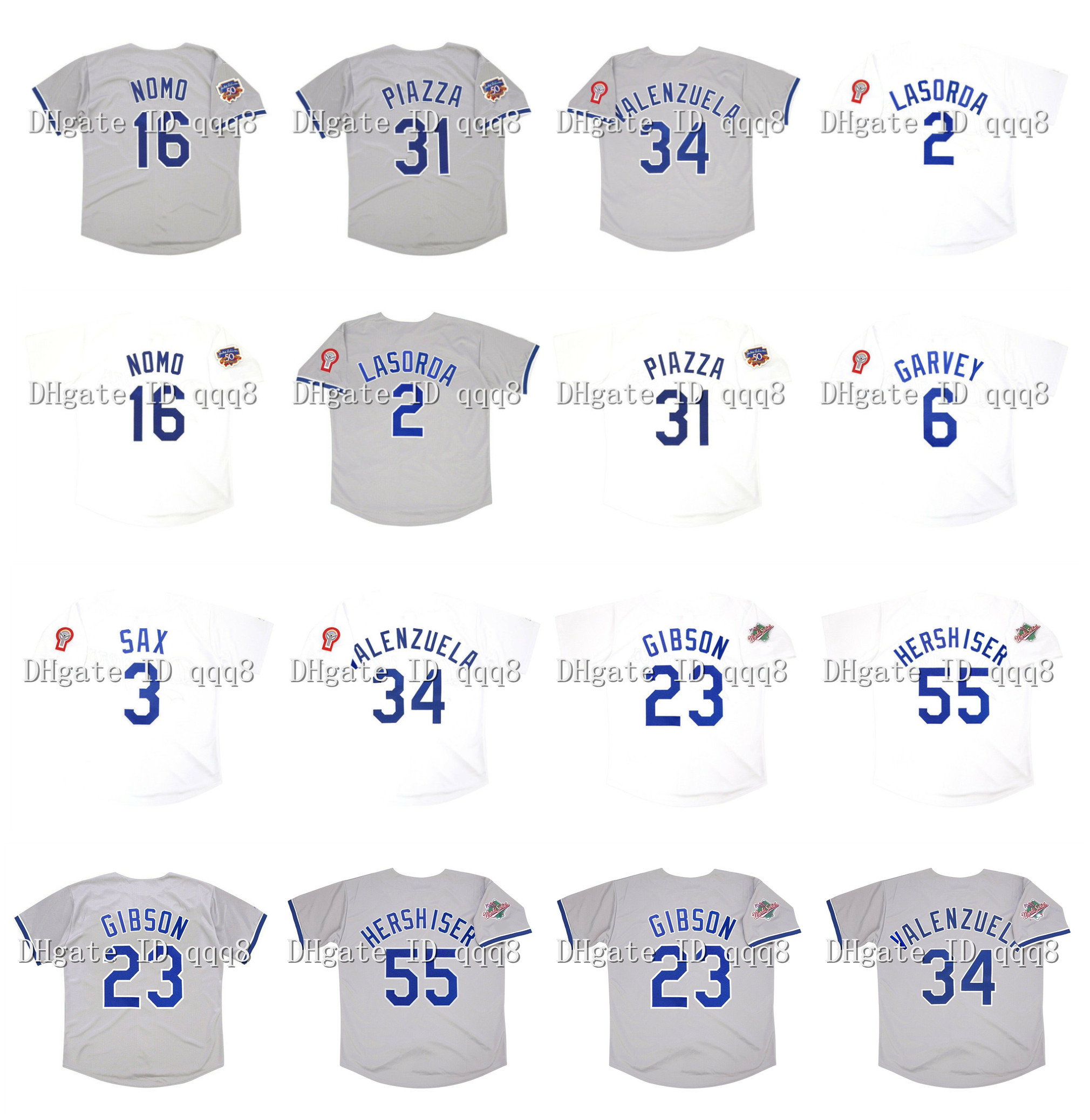 Vintage LA Baseball 1981 Lasorda Jersey Kirk Gibson Orel Hershiser Fernando Valenzuela Hideo Nomo Sax Steve Garvey Jackie 50th Patch White Grey 1998 Jerseys, As pic
Vintage LA Baseball 1981 Lasorda Jersey Kirk Gibson Orel Hershiser Fernando Valenzuela Hideo Nomo Sax Steve Garvey Jackie 50th Patch White Grey 1998 Jerseys, As pic