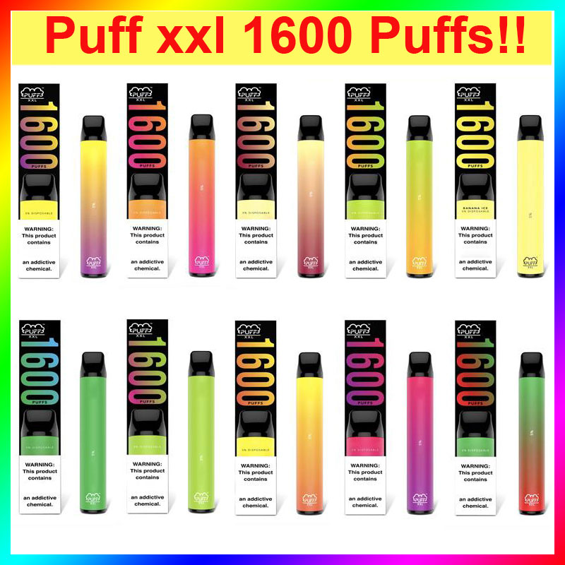 Factory Outlet Top quality Disposable E cigarette Puff bar xxl 1600 Puffs Device Vape Pen 600mAh 4ml Pod Cartridges Pre-filled Vapor eCigs Portable Vaporizer Kits
Factory Outlet Top quality Disposable E cigarette Puff bar xxl 1600 Puffs Device Vape Pen 600mAh 4ml Pod Cartridges Pre-filled Vapor eCigs Portable Vaporizer Kits
