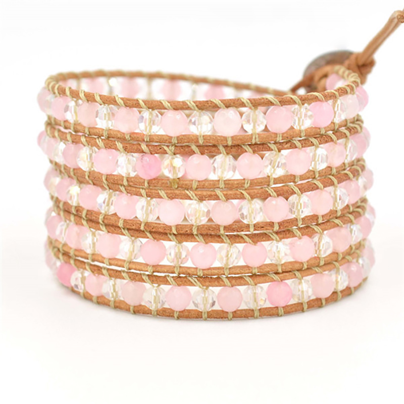 Female Trendy Multilayer 4mm Crystal Beads Strands Wrap Bracelets Stone Beaded Accessories
Female Trendy Multilayer 4mm Crystal Beads Strands Wrap Bracelets Stone Beaded Accessories