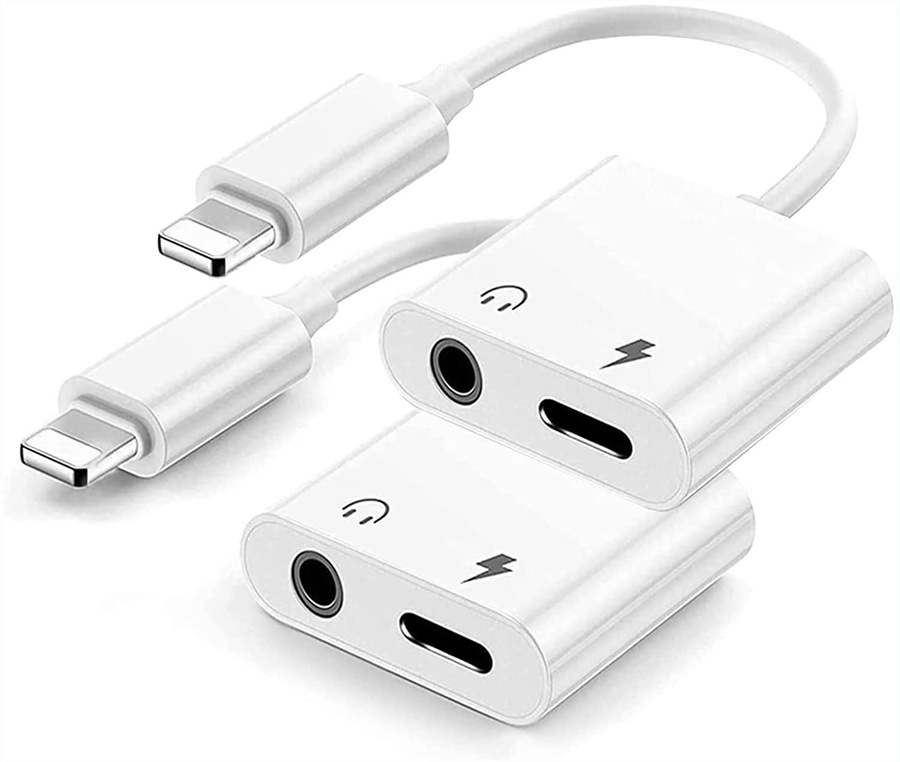 Lightning to 3.5mm Headphone Adapter Cables 2 in 1 Headphone Audio Splitter Adapters AUX Connector Charger Cable Replacement for iPhone 13/12/SE/XR/XS/X/8/8Plus/7/7 Plus, White
Lightning to 3.5mm Headphone Adapter Cables 2 in 1 Headphone Audio Splitter Adapters AUX Connector Charger Cable Replacement for iPhone 13/12/SE/XR/XS/X/8/8Plus/7/7 Plus, White