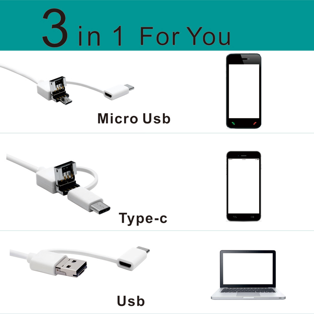 HD 1.3MP In-ear Spoon Ear Endoscope Camera for Android Smartphone Visual Ear Pick Otoscope Borescope Tool Health Care 720P