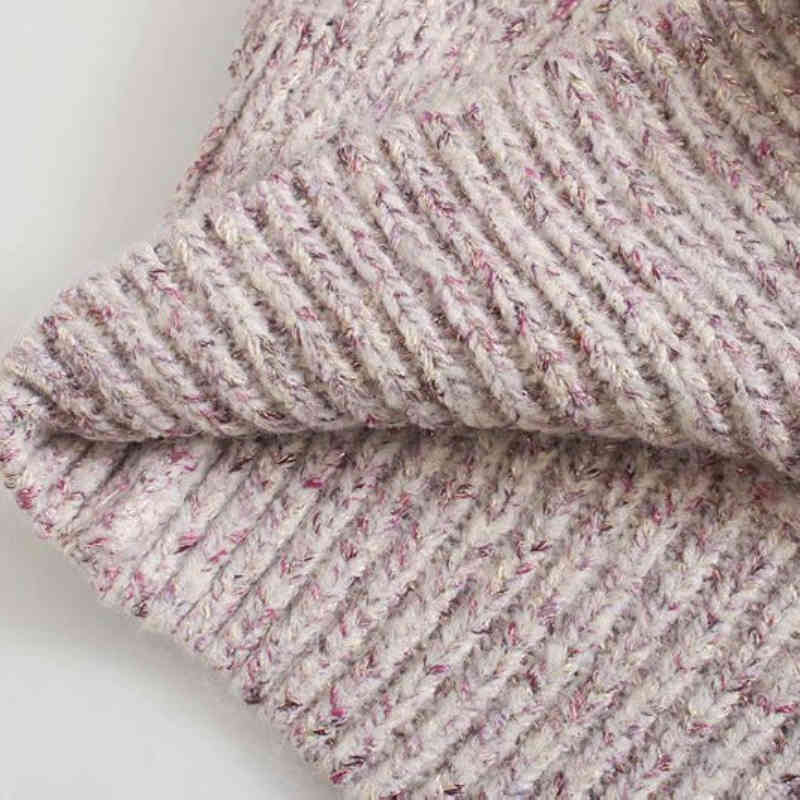 Casual Woman Loose Peter Pan Collar Sweater Fashion Ladies Autumn Lantern Sleeve Knitwear Female Sweet Oversized Tops 210515