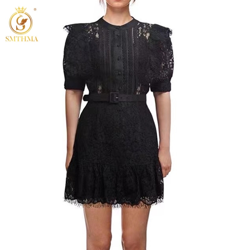 Fashion Lace Hollow Out Ruffle Elegant Summer Dress Women' Short Sleeve Single-Breasted Mini Dresses Vestidos 210520, Picture color
Fashion Lace Hollow Out Ruffle Elegant Summer Dress Women' Short Sleeve Single-Breasted Mini Dresses Vestidos 210520, Picture color