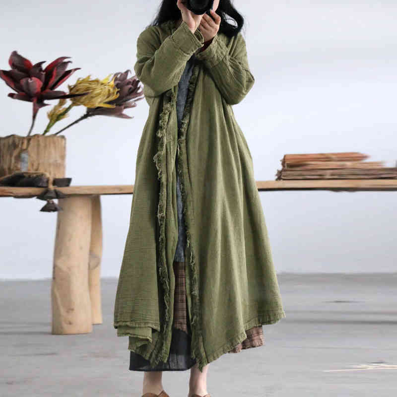 Johnature Women V-neck Vintage Trench Coats Loose Windbreaker Autumn 3Colour Plus Size Women Clothes Torn edges Trench Coat 210521, Grey blue
Johnature Women V-neck Vintage Trench Coats Loose Windbreaker Autumn 3Colour Plus Size Women Clothes Torn edges Trench Coat 210521, Grey blue