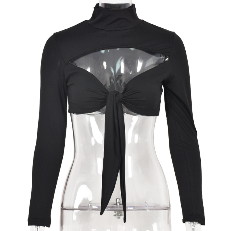 Turtlene Long Sleeve Bla Wrap Womens Crop Tops Hollow Out T-Shirts Sexy Streetwear Tie Front Top Tees Shorthigh quality, Black
Turtlene Long Sleeve Bla Wrap Womens Crop Tops Hollow Out T-Shirts Sexy Streetwear Tie Front Top Tees Shorthigh quality, Black