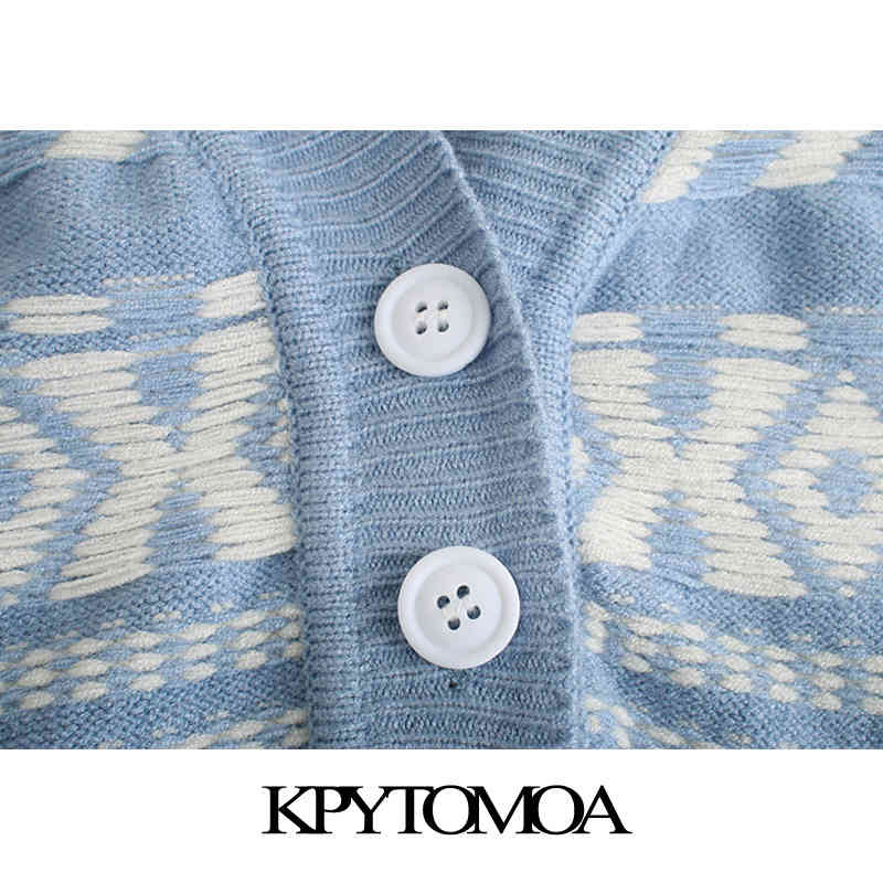 Women Fashion Geometric Pattern Knitted Vest Sweater V Neck Sleeveless Female Waistcoat Chic Tops 210420