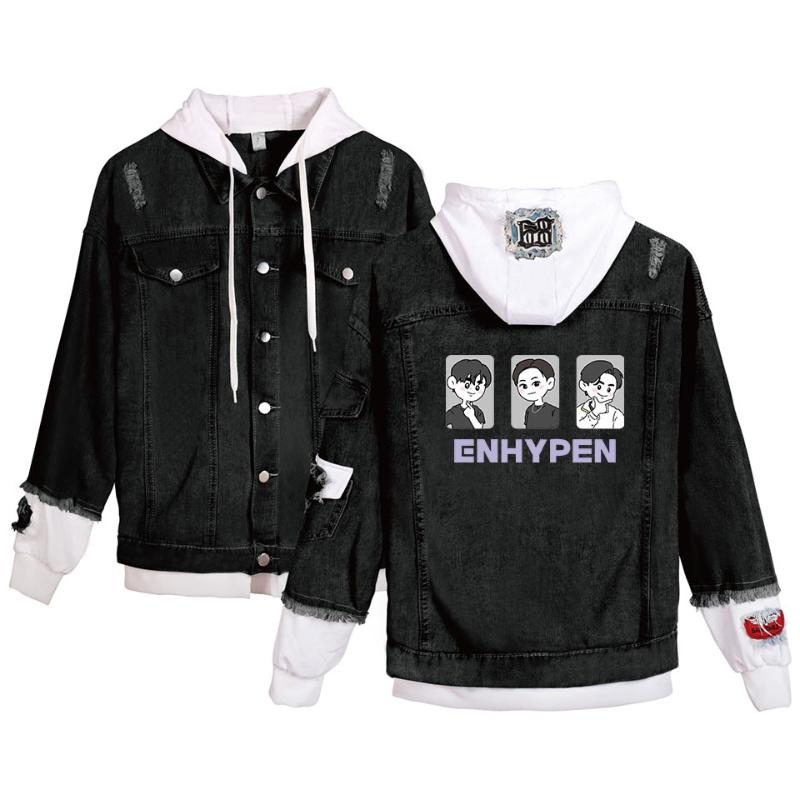 Men's Hoodies & Sweatshirts ENHYPEN KPOP Print Autumn Winter Holiday Men/Women Street Clothes Denim Kawaii Hooded Jacket, As shown
Men's Hoodies & Sweatshirts ENHYPEN KPOP Print Autumn Winter Holiday Men/Women Street Clothes Denim Kawaii Hooded Jacket, As shown