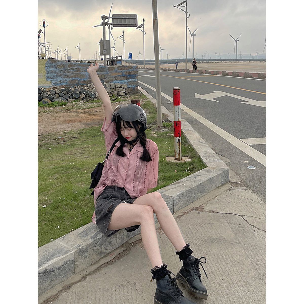 Casual Floral Print Short Sleeve Shirt Summer Korean Chic Elegant Sunproof Loose Blouse All Match Streetwear Blusas 210519