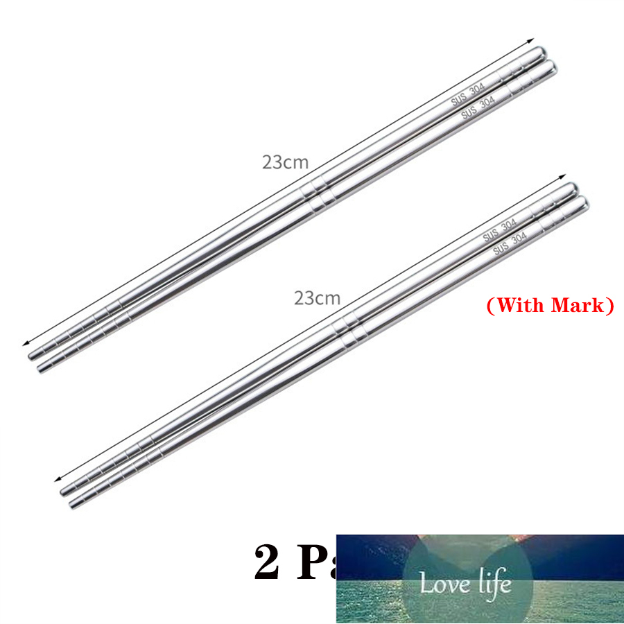 2 Pairs/Set Chinese Stylish Metal Chopsticks Non-Slip Stainless Steel Chop Sticks Set Reusable Food Sticks Kitchen Sushi Sticks Factory price expert d