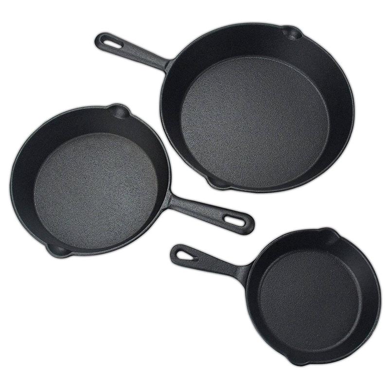 Pans 3Pcs Cast Iron Skillet,6 Inch, 8 Inch And 10Inch Non-Stick Skillet Pre-Seasoned Frying Pan For Saute Cooking
Pans 3Pcs Cast Iron Skillet,6 Inch, 8 Inch And 10Inch Non-Stick Skillet Pre-Seasoned Frying Pan For Saute Cooking