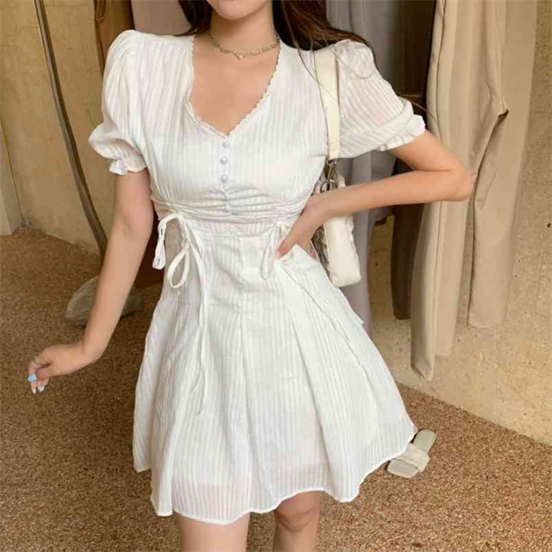 Summer Elegant Mini Dress Woman Korean Party Beach Female Puff Sieeve Office Lady V-Neck A-Line 210519, Photo color
Summer Elegant Mini Dress Woman Korean Party Beach Female Puff Sieeve Office Lady V-Neck A-Line 210519, Photo color