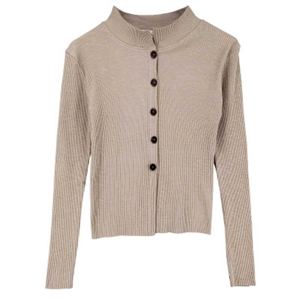 WOMENGAGA Irregular Shirt Women's Short Autumn Sumemr Bottoming T-shirt V-neck Knitted Tops top Women NJQ3 210603