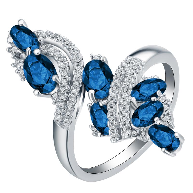 Wedding Rings Gorgeous Black Royal Blue CZ Crystal Ring Promise Engagement For Women Fashion 10KT White Gold Filled Jewelry
Wedding Rings Gorgeous Black Royal Blue CZ Crystal Ring Promise Engagement For Women Fashion 10KT White Gold Filled Jewelry