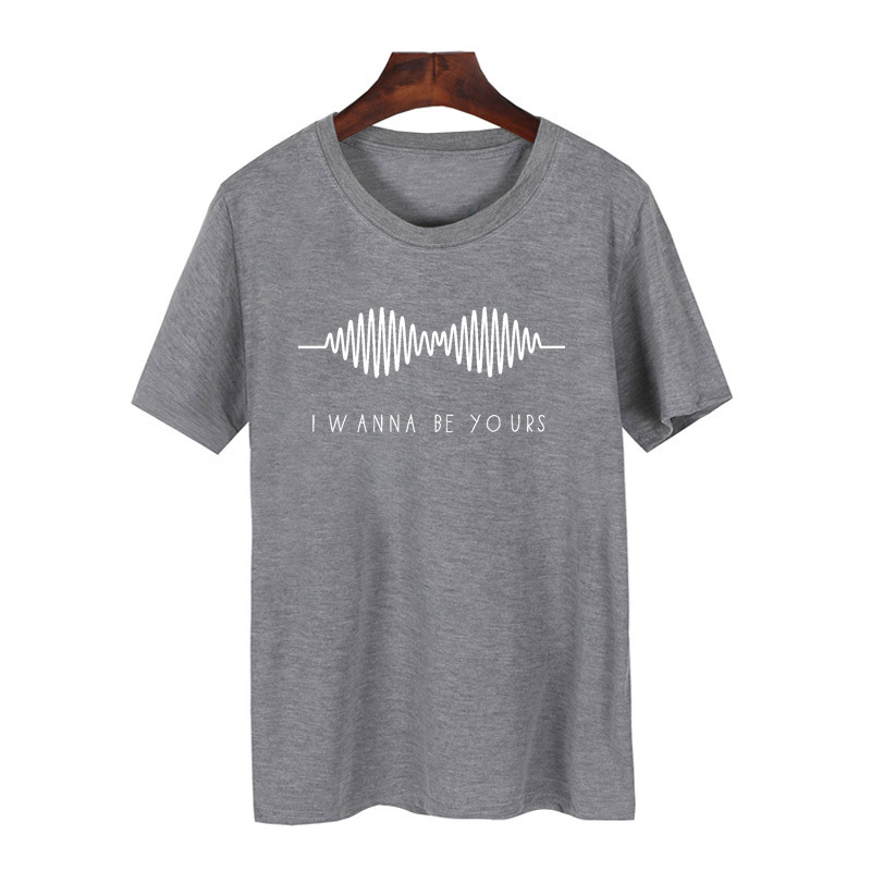 Arctic Monkeys T Shirt Women I Wanna Be Yours Tee Top Rock Band Summer Casual Short Sleeve Hrajuku Graphic Tees 210408
