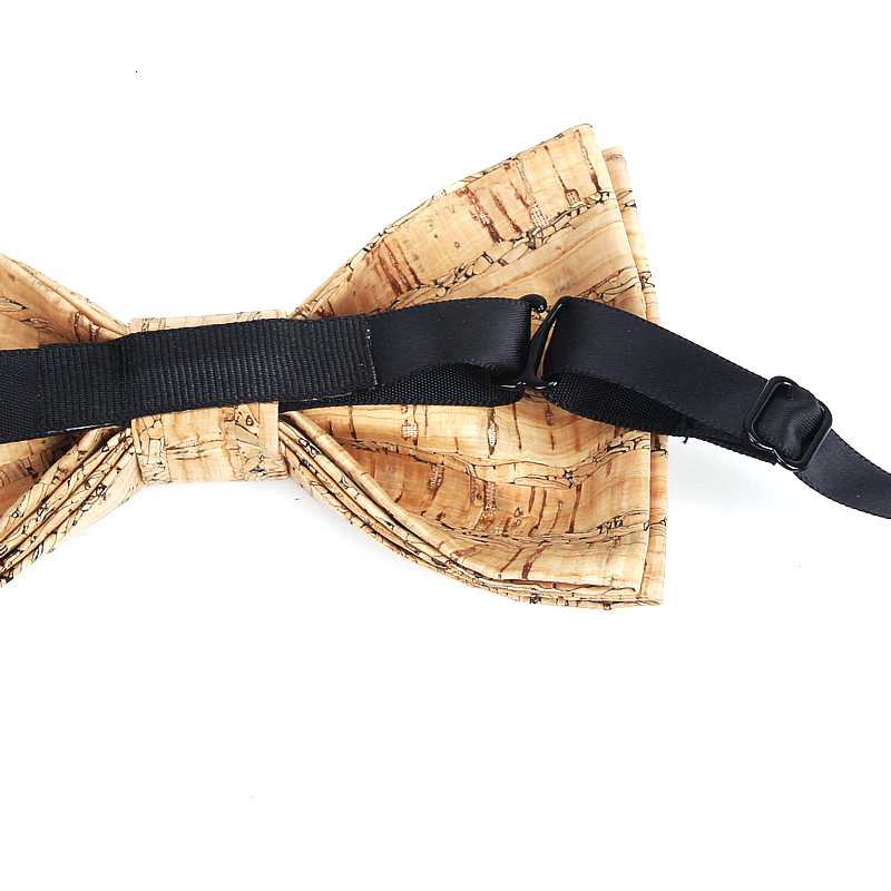 New Cork Wood Fashion Bow Ties Mens Novelty Handmade Solid Neckwear for Wedding Party Man Gift Accessories Men Bowtie