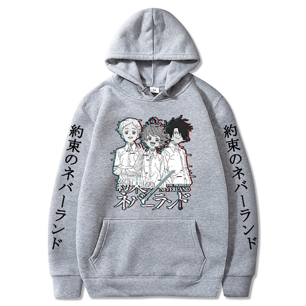 Anime the Promised Neverland Hoodie Emma. Norman. Ray.Printed Streetswear Women Men Hoodies Male Clothes G0909