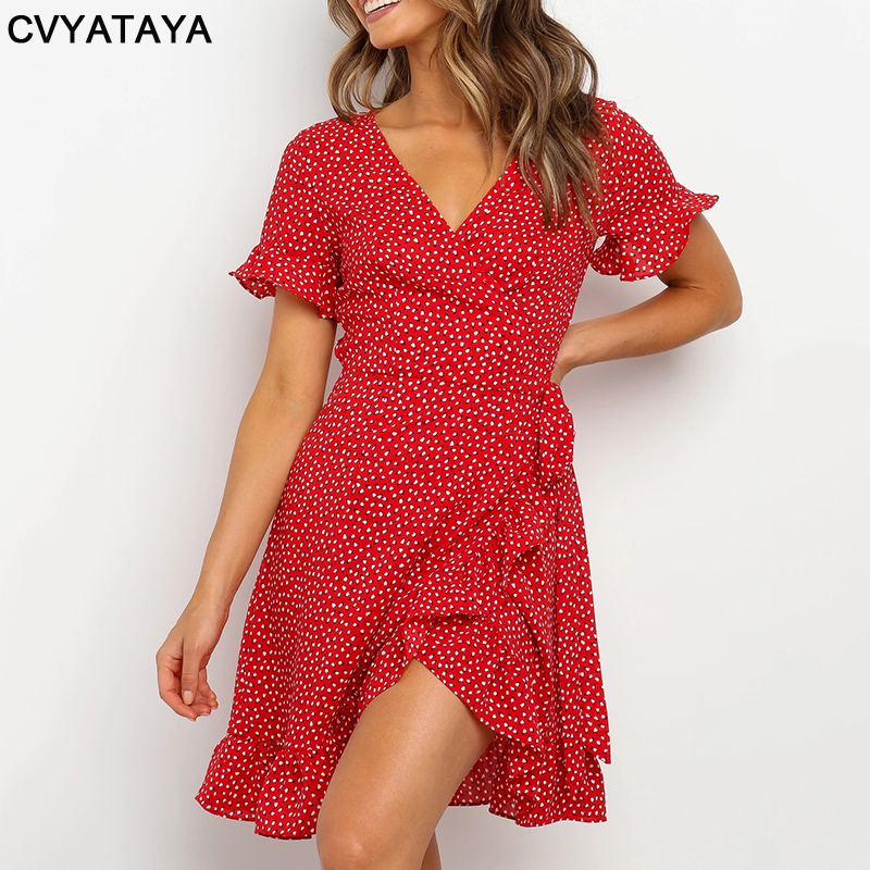Red Sexy V Neck Floral Print Self Tie Wrap Dress Mini Dress Women Boho Ruffle Hem Flare Sleeve Summer Mini Dresses Vestidos
Red Sexy V Neck Floral Print Self Tie Wrap Dress Mini Dress Women Boho Ruffle Hem Flare Sleeve Summer Mini Dresses Vestidos