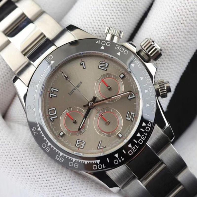 Wristwatches Luxury Daywatch Tona Automatic Self Winding Watches Black Bezel Stainless Steel All Small Dials Works Silver 16233, Slivery;brown
Wristwatches Luxury Daywatch Tona Automatic Self Winding Watches Black Bezel Stainless Steel All Small Dials Works Silver 16233, Slivery;brown