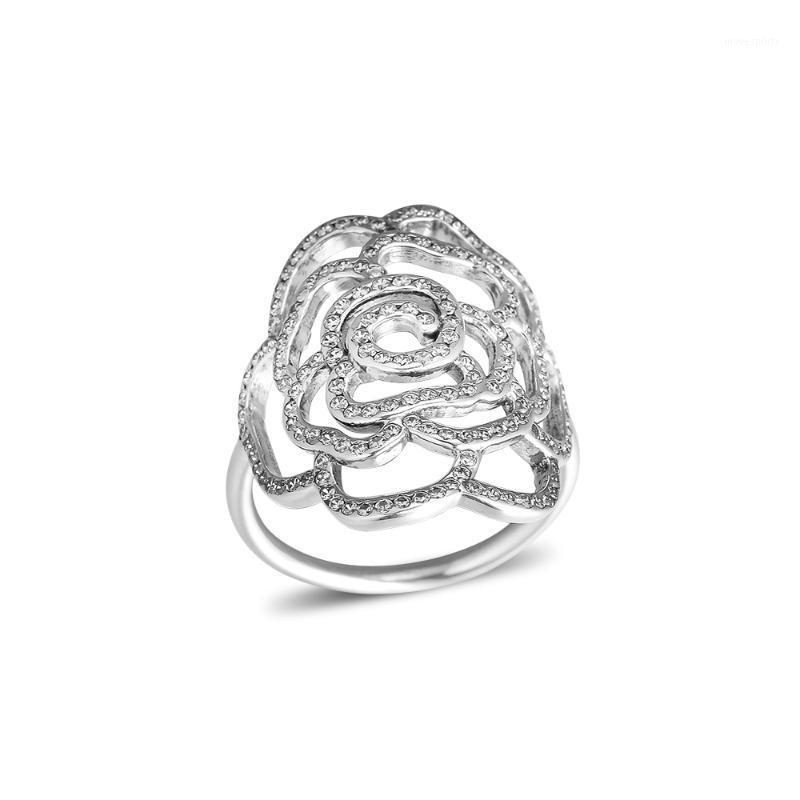 Cluster Rings CKK Large Rose Ring 925 Sterling Silver Clear CZ Wedding Original For Women Anillos Mujer Fine Jewelry1
Cluster Rings CKK Large Rose Ring 925 Sterling Silver Clear CZ Wedding Original For Women Anillos Mujer Fine Jewelry1