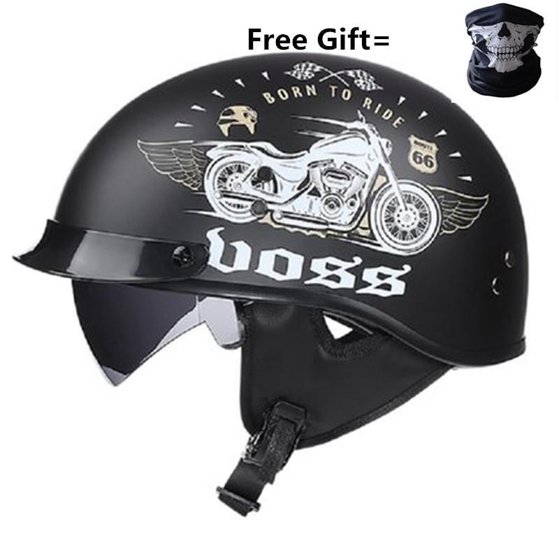 Motorcycle Helmets VOSS DOT Retro Helmet Moto Scooter Vintage Half Face Biker Motorbike Crash Casco, Gloss black
Motorcycle Helmets VOSS DOT Retro Helmet Moto Scooter Vintage Half Face Biker Motorbike Crash Casco, Gloss black