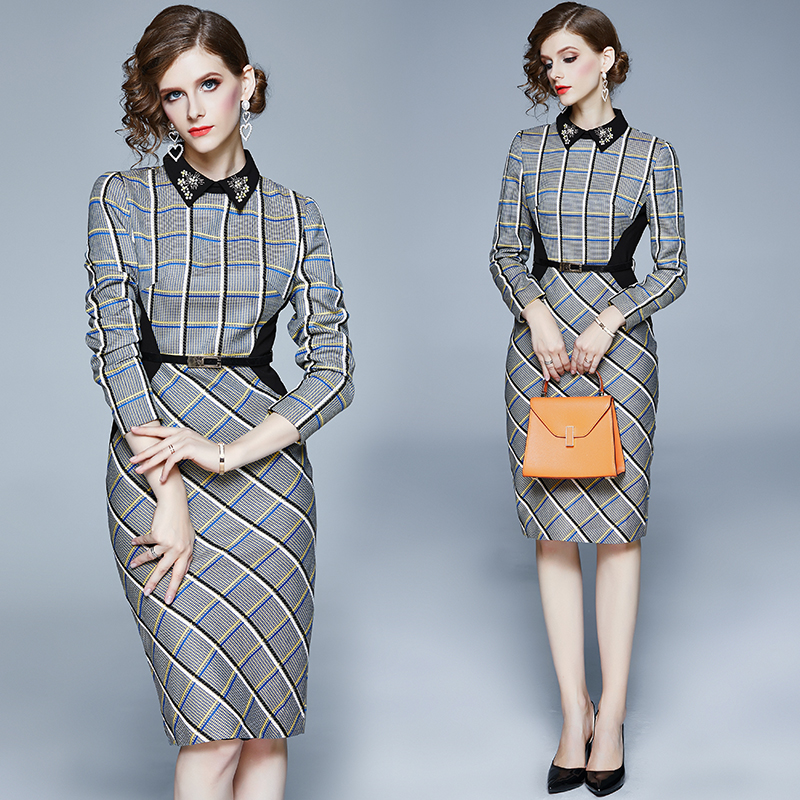 Fashion Plaid Midi Pencil Dress Long Sleeve 2022 Runway Designer Elegant Ladies Casual Office Bodycon Dresses Shirt Collar Women Business Party Clothes Spring Fall, 02
Fashion Plaid Midi Pencil Dress Long Sleeve 2022 Runway Designer Elegant Ladies Casual Office Bodycon Dresses Shirt Collar Women Business Party Clothes Spring Fall, 02