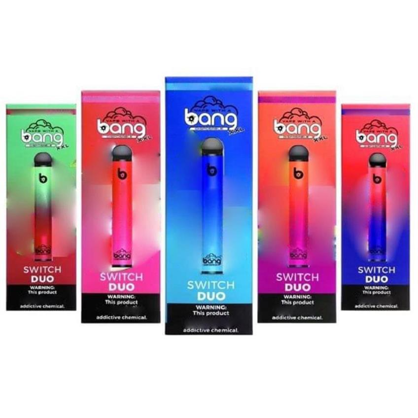 BANG XXL SWITCH DUO Disposable E Cigarette Kit Vape Pen Device 2500 Puffs 1100mAh Prefilled Vapor Bar Sticka58a35
BANG XXL SWITCH DUO Disposable E Cigarette Kit Vape Pen Device 2500 Puffs 1100mAh Prefilled Vapor Bar Sticka58a35