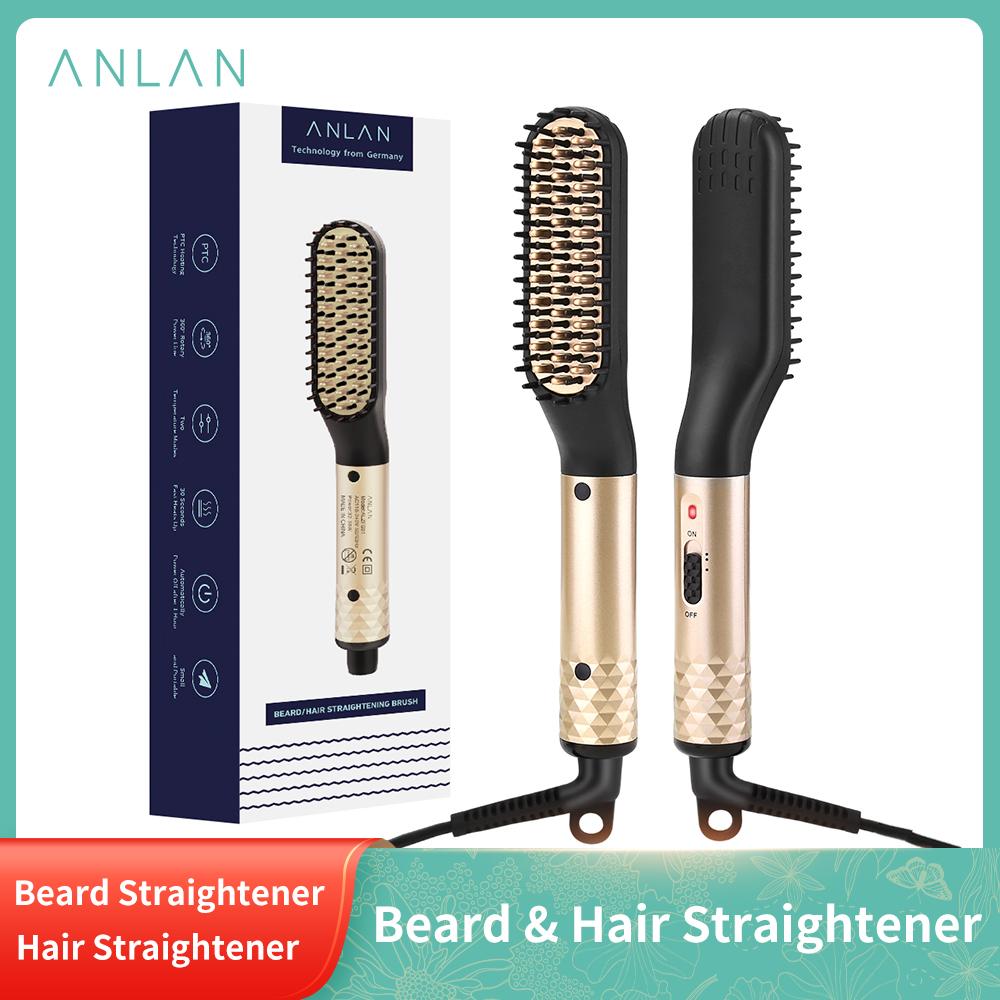 ANLAN Hair Comb Brush Beard Straightener Multifunctional Hair Straightening Comb Hair Curler Quick Beard Styler For Men
ANLAN Hair Comb Brush Beard Straightener Multifunctional Hair Straightening Comb Hair Curler Quick Beard Styler For Men