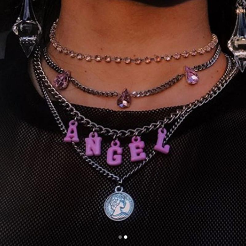 Chokers Rainbow Letter Choker Pendant Necklace Angel Colorful Daddy Random Color Unique Style Indie Aesthetic Dropship
Chokers Rainbow Letter Choker Pendant Necklace Angel Colorful Daddy Random Color Unique Style Indie Aesthetic Dropship
