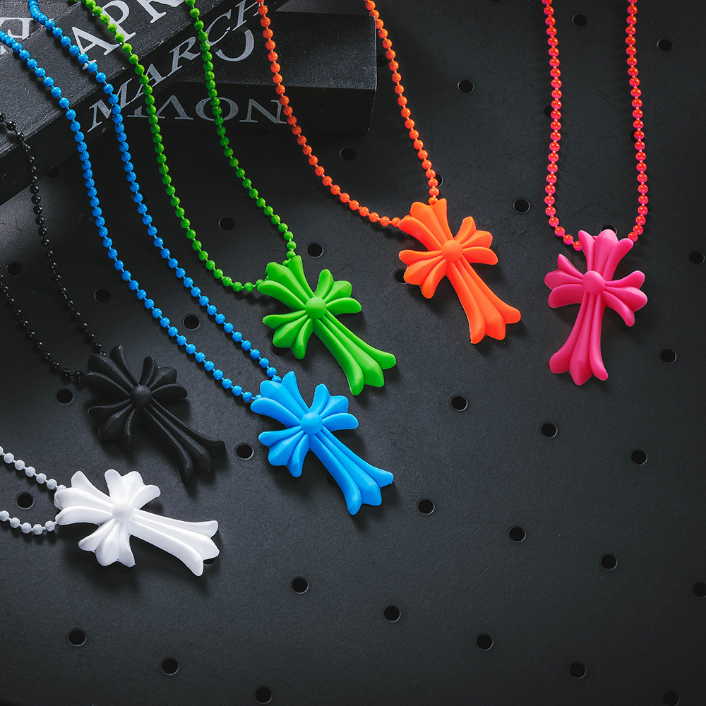 Trendy New Necklace Tokyo Aoyama Limited Japanese and Korean Hip-hop Colorful Cross Necklace
Trendy New Necklace Tokyo Aoyama Limited Japanese and Korean Hip-hop Colorful Cross Necklace