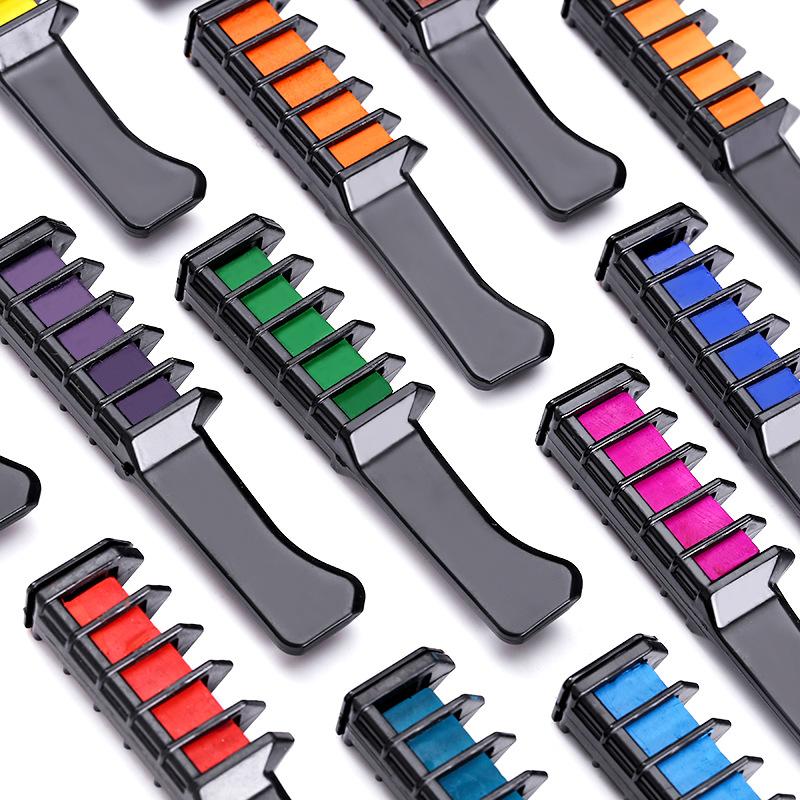 Hair Brushes Disposable Temporary Dye Stick Mini Comb Chalk Portable Dyeing Coloring