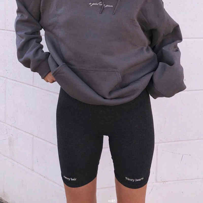 Women high waist shorts elastic fitness casual short mujer summer letter print black korean fashion biker 210521, Gray
Women high waist shorts elastic fitness casual short mujer summer letter print black korean fashion biker 210521, Gray