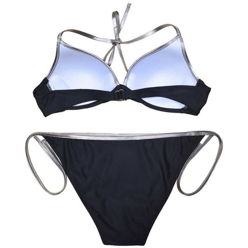Sexy Swimsuit Bikini Swimwear Women Suit Wear Padded Thong Bathing Brazilian Swimming Summer for Lady 210625