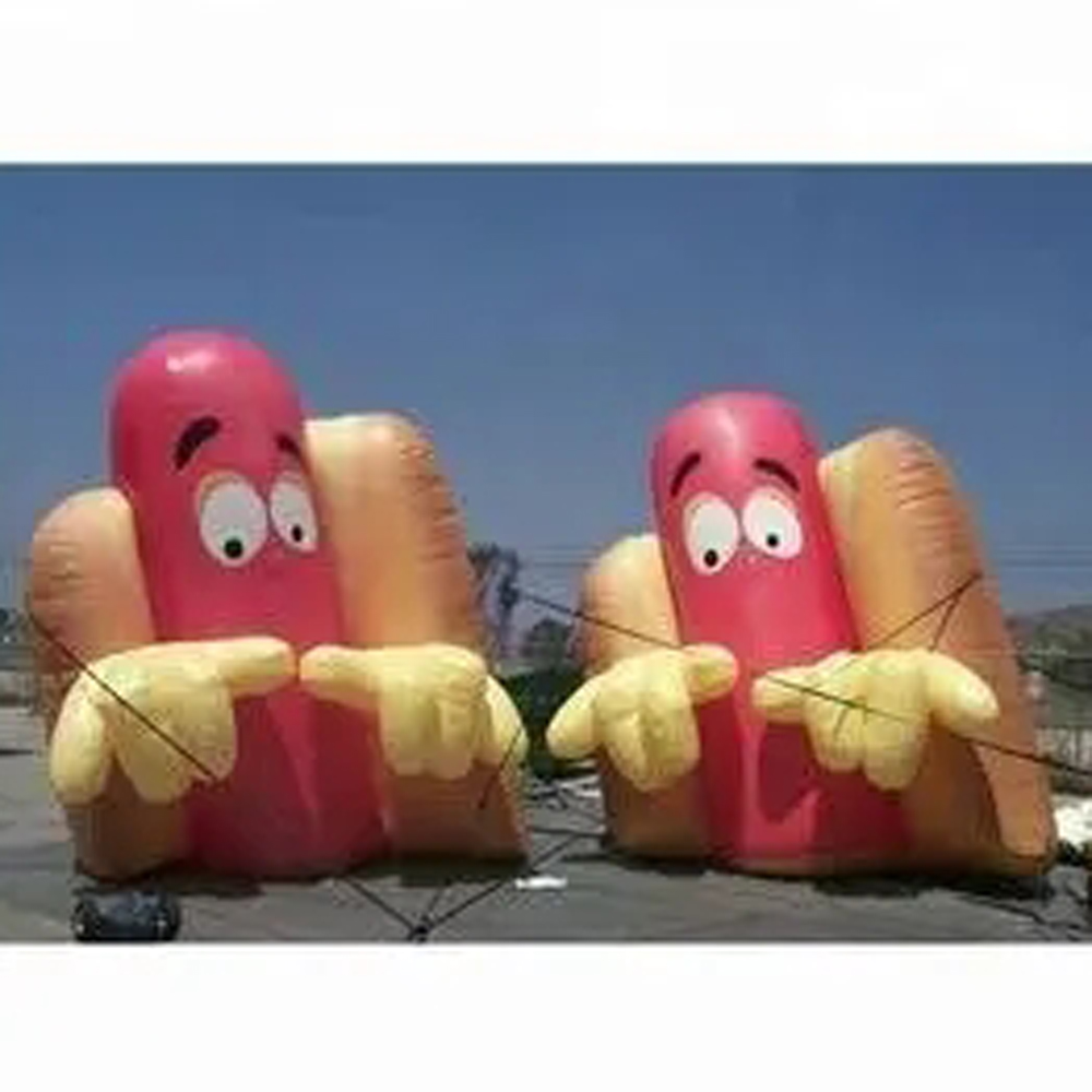 Customized advertising giant Inflatable hotdog,lovely aerated sausage balloon for promotion