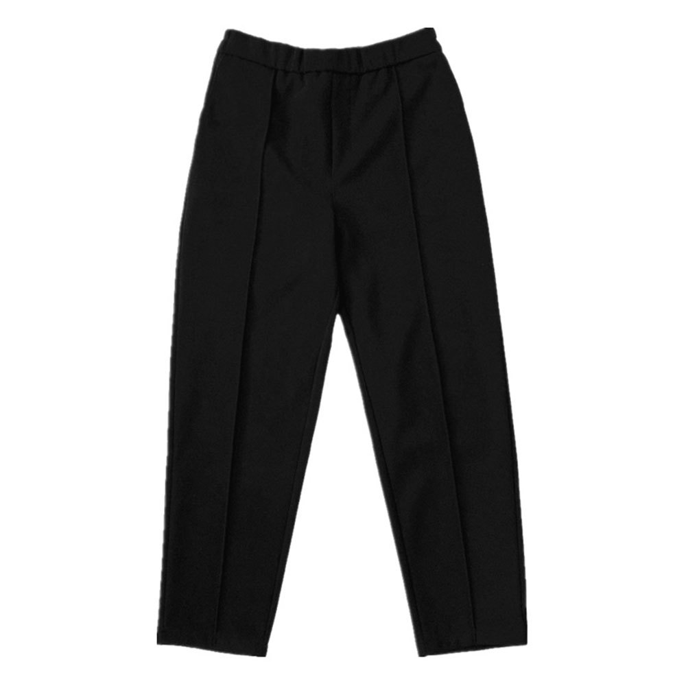 Women Winter Thicken Pencil Pants High Waist Loose Trousers Vintage Wool Work Suit Pant Plus Size Office Lady Capris 210428