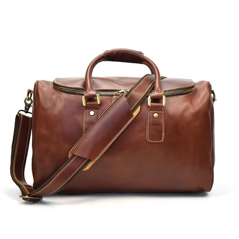 Duffel Bags Women's Genuine Leather Travel Bag Red Oil Wax Glossy Real Big Capacity Waterproof Women Hand Luggage, Red brown
Duffel Bags Women's Genuine Leather Travel Bag Red Oil Wax Glossy Real Big Capacity Waterproof Women Hand Luggage, Red brown