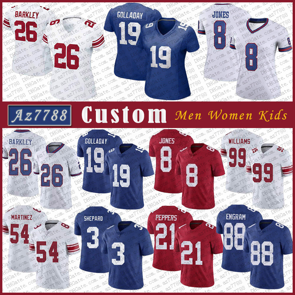 NY 19 Kenny Golladay 26 Saquon Barkley Custom Men Women Kid Football Jersey Daniel Jones Sterling Shepard Blake Martinez Kyle Rudolph Lawren, Black;red
NY 19 Kenny Golladay 26 Saquon Barkley Custom Men Women Kid Football Jersey Daniel Jones Sterling Shepard Blake Martinez Kyle Rudolph Lawren, Black;red