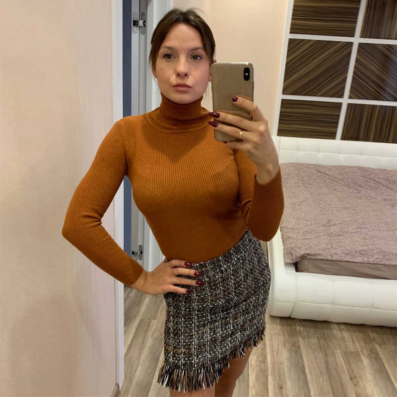 Womens Sweaters Winter Tops Turtleneck Women Thin Pullover Jumper Knitted Pull Femme Hiver Truien Dames 210908