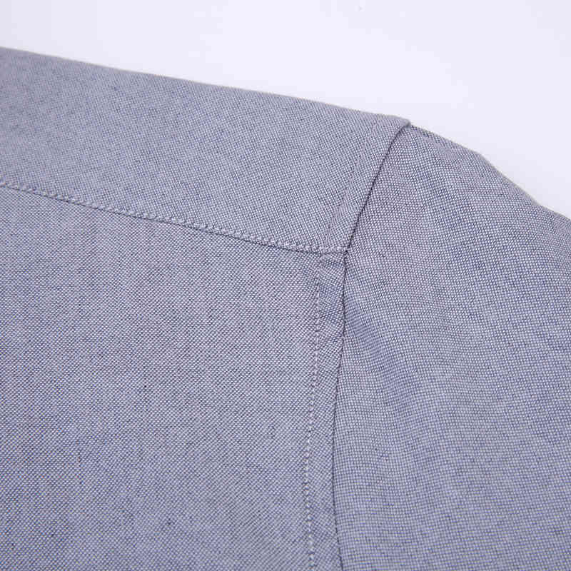 Men's Summer Casual Short Sleeve Thin Oxford Shirts Contrasting Neckband Breath Premium Quality Regular-fit Button-down Shirt 210410