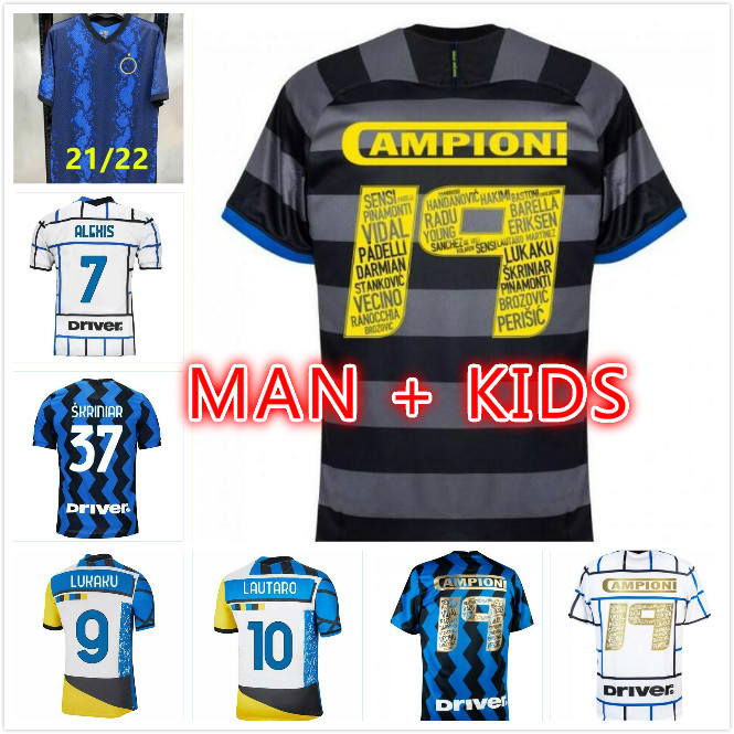 INTER 2021 2022 soccer jersey Campioni 19 LUKAKU MILAN VIDAL BARELLA LAUTARO ERIKSEN HAKIMI 21 22 I M Scudetto football shirt uniforms men +, Black;yellow
INTER 2021 2022 soccer jersey Campioni 19 LUKAKU MILAN VIDAL BARELLA LAUTARO ERIKSEN HAKIMI 21 22 I M Scudetto football shirt uniforms men +, Black;yellow