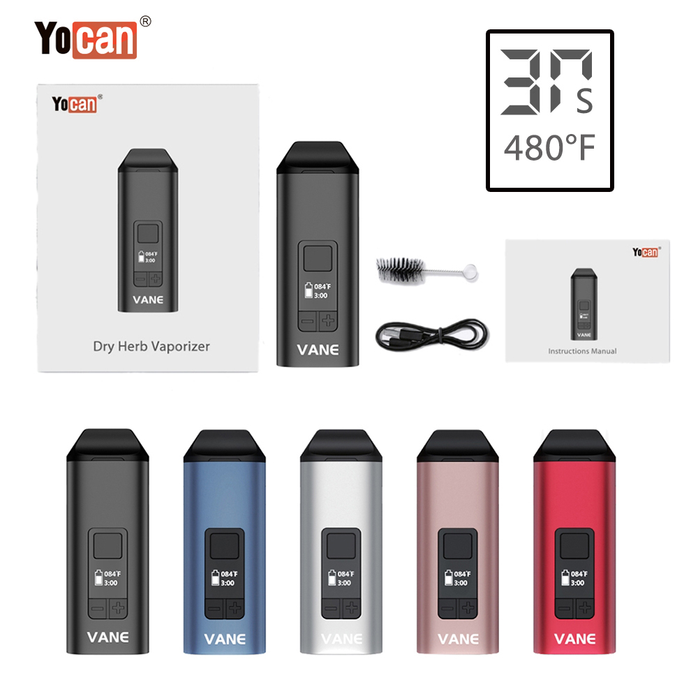 Original Yocan Vane Vaporizer Dry Herb Kit with 1100mAh Battery Ceramic Heating Chamber OLED Display Hit Ceremic Coil Vape Pen
Original Yocan Vane Vaporizer Dry Herb Kit with 1100mAh Battery Ceramic Heating Chamber OLED Display Hit Ceremic Coil Vape Pen