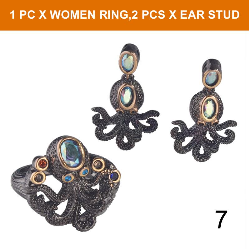 Earrings & Necklace Women Squid Shape Gift Antique Fashion Ring Earings Charm Accessories Dating Party Casual Copper Daily Elegant Jewelry S, Silver
Earrings & Necklace Women Squid Shape Gift Antique Fashion Ring Earings Charm Accessories Dating Party Casual Copper Daily Elegant Jewelry S, Silver
