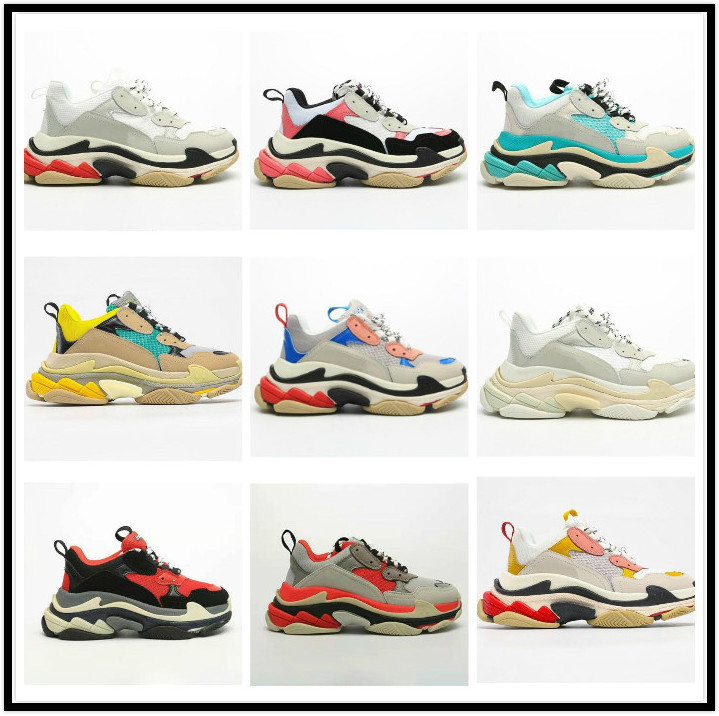 Triple S Shoes Luxurys Designers Platform Sneakers Paris 17FW Men's Women's All Black White fashion Casual Dad Shoe Vintage Men Wo
Triple S Shoes Luxurys Designers Platform Sneakers Paris 17FW Men's Women's All Black White fashion Casual Dad Shoe Vintage Men Wo