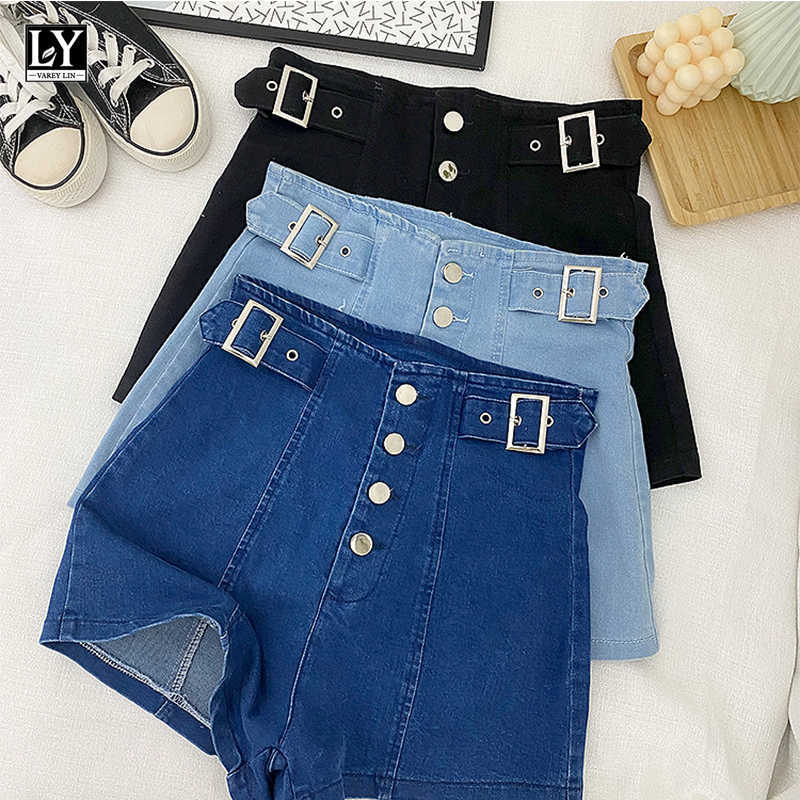 LY VAREY LIN Summer Women Fashion High Waist Straight Denim Shorts Casual Button Loose Jeans Female 210526, Dark blue
LY VAREY LIN Summer Women Fashion High Waist Straight Denim Shorts Casual Button Loose Jeans Female 210526, Dark blue